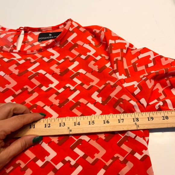 Pomander Place x Tuckernuck Red Chain Colette Long Sleeve Mini Dress Size Large - Picture 7 of 9